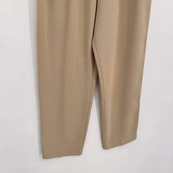R&M Rcihards Lightweight Tan‎ Leaf Pattern Sheer Cardigan/Beige Pants Set Sz 18 - Picture 12 of 16